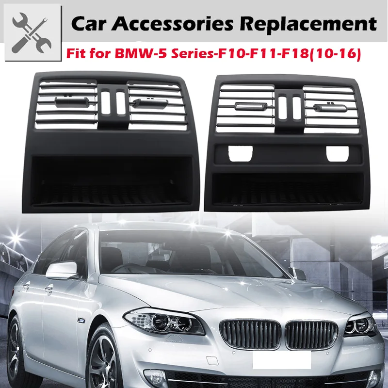 

Car Rear AC Vent Grille Panel Center Armrest Back Air Outlet Cover Fit For BMW 5 Series F10 F11 520 525 528 530 535 Accessories