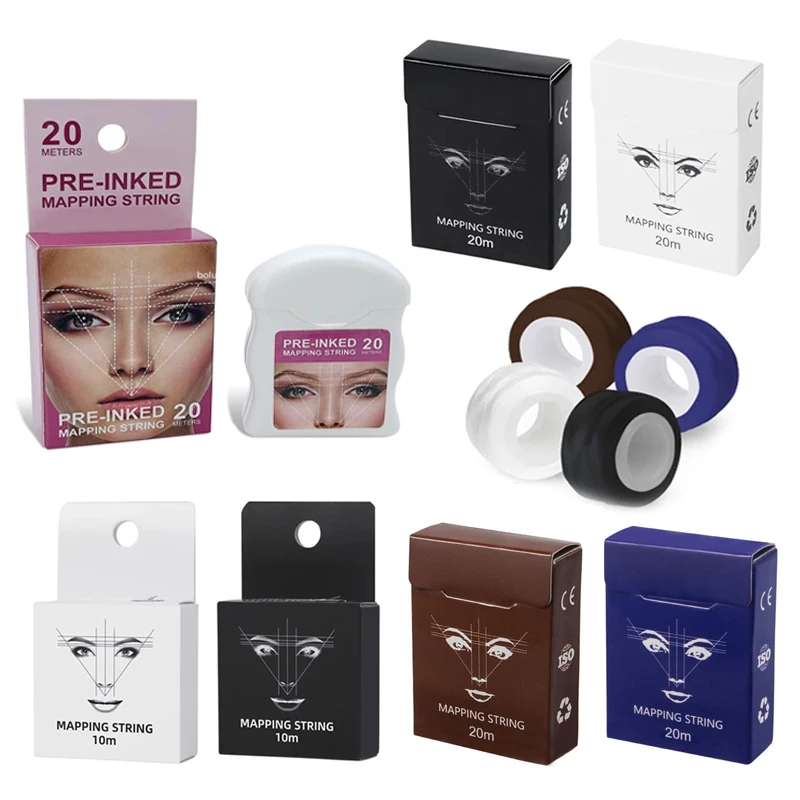 

Microblading Eyebrow Marker Thread 10m/20m Mapping String Pre-Inked Tattoo Brows Point White Mapping String Tattoo Accessories