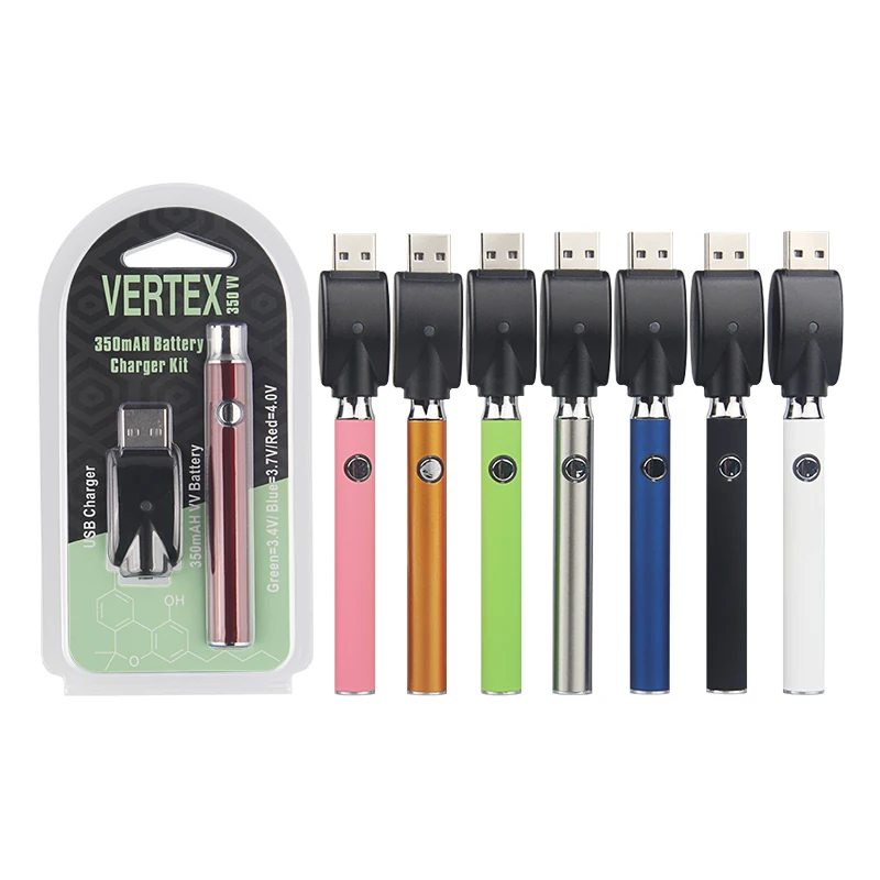

5Pcs/Lots Vqube Vape Battery 510 + USB Charger 350mah Vaper Electronic Cigarette Battery E Cigarettes E-cigarette Box Mod Thread