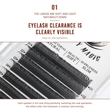 YY Shape False Eyelashes Woven Premium Soft Light Natural Extension Supplies Makeup Mesh Net 4D Makeup Cross YY Cilios 2