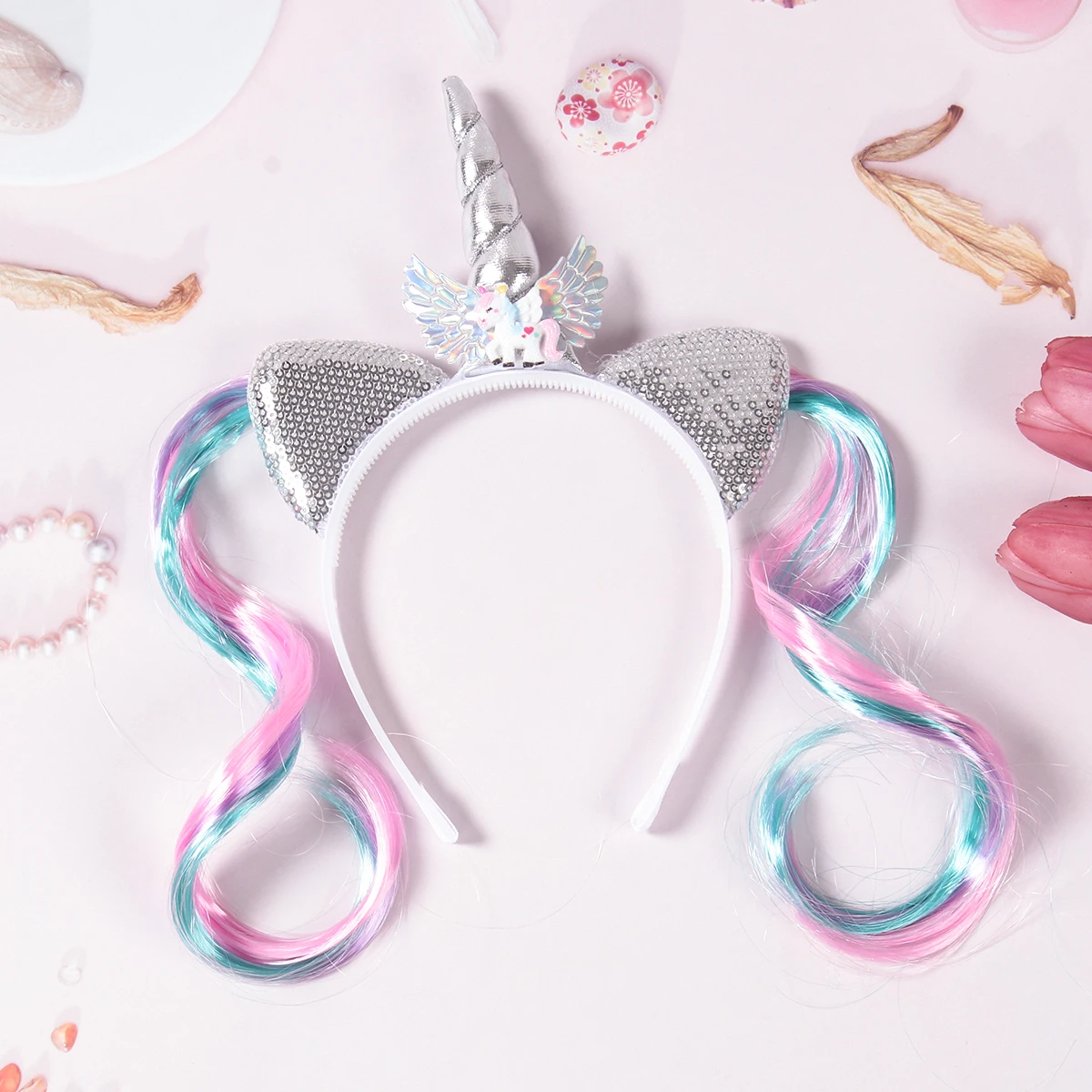 Резинка для волос в виде единорога