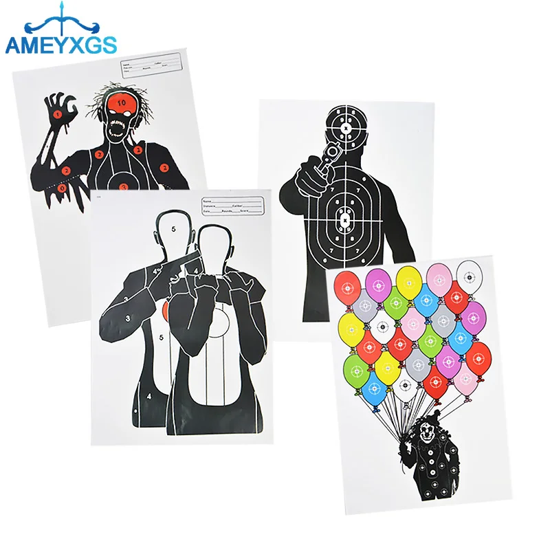 

10pcs Shooting Target Paper 45*32cm Archery Target Paper Training for Outdoor Air Gun Slingshot Hunting Practice Accessories