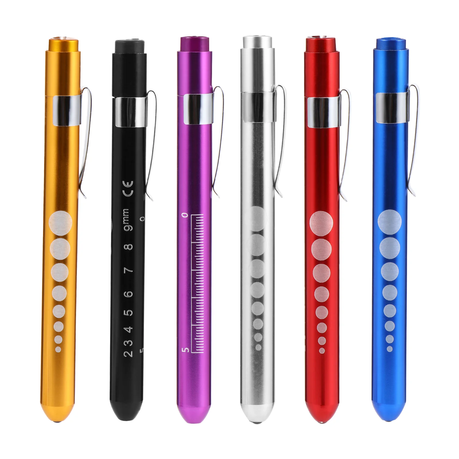 

6pcs Penlight Reusable Durable Sturdy Prime Pupil Gauge for Students