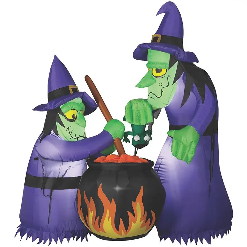 

Double Bubble Witches With Cauldron LED Lighted Yard Decoration - 6 ft