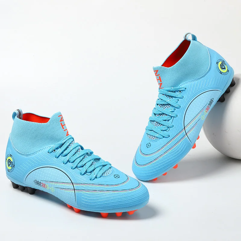 High Ankle Football Boots Men Assassin Soccer Shoes Cleats Kids Indoor Sports Sneakers Lightweight Professional Football Shoes