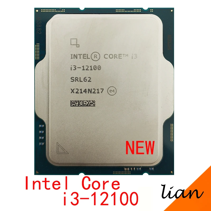 Intel Core i3-12100 i3 12100 3.3 GHz 4-Core 8-Thread CPU Processor Intel 7 L3=12M 60W LGA 1700 New but without cooler