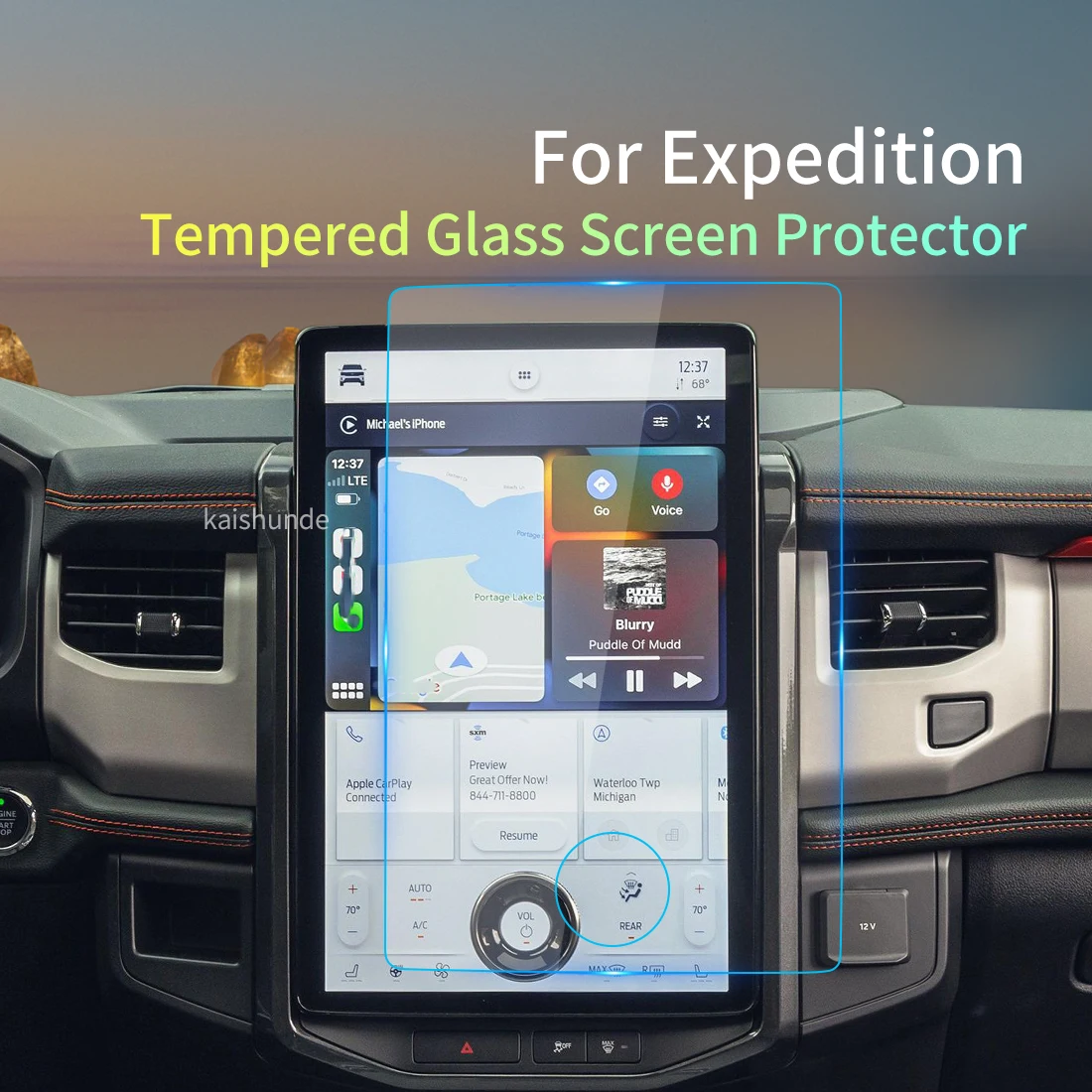 

Carplay Screen Protector For Ford Expedition 2015 2023Tempered Glass Protective Film Navigation Car Sticker Automotive Accessory