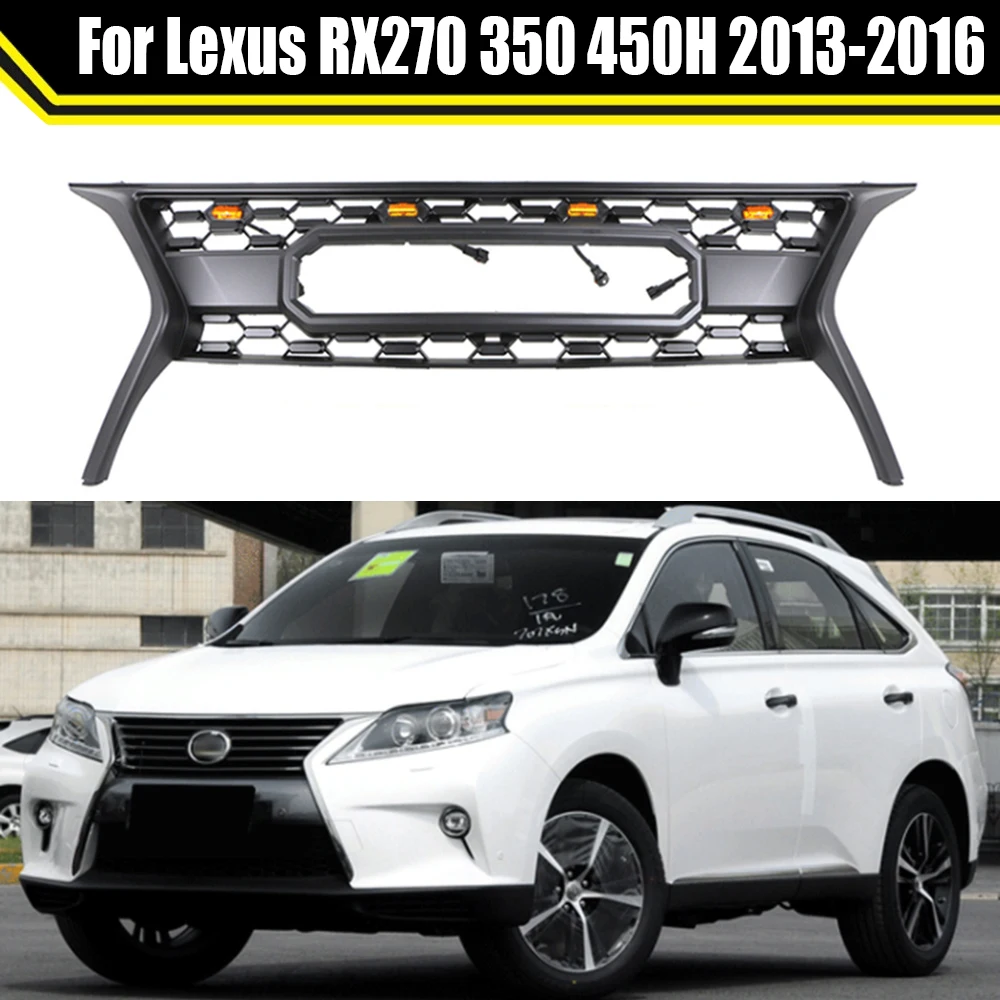 

Front Grille Racing Grills Exterior Accessories For Lexus RX270 350 450H 2013-2016 Car Upper Bumper Intake Hood Mesh Grid