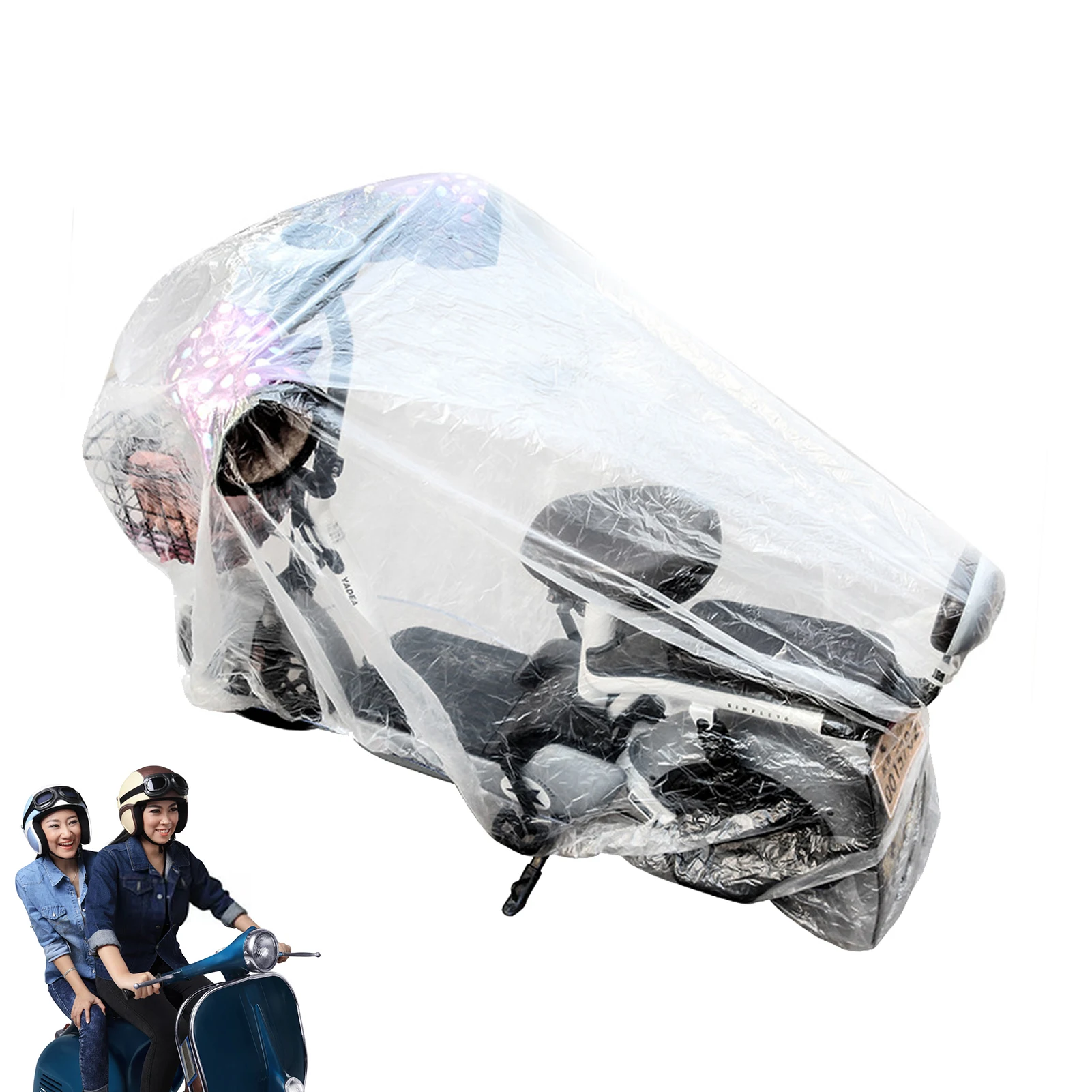 

Transparent Motorcycle Cover Transparent Scooter Rain Cover Outdoor Indoor Vehicle Sun Covers All Season Motorcycle Covers For