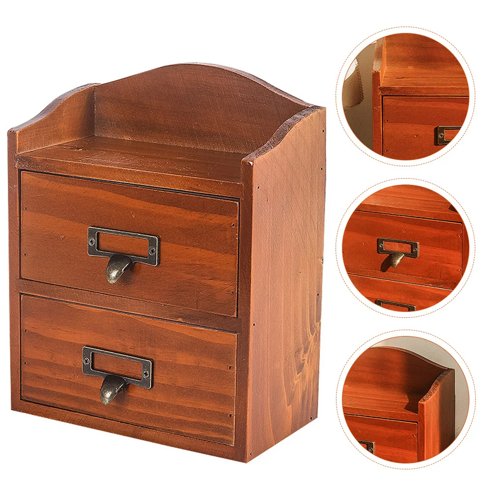 

Box Drawer Wooden Stationery Office Cable Hide Holder Style Tabletopuse Versatile Storage Desktop Desk Organizer