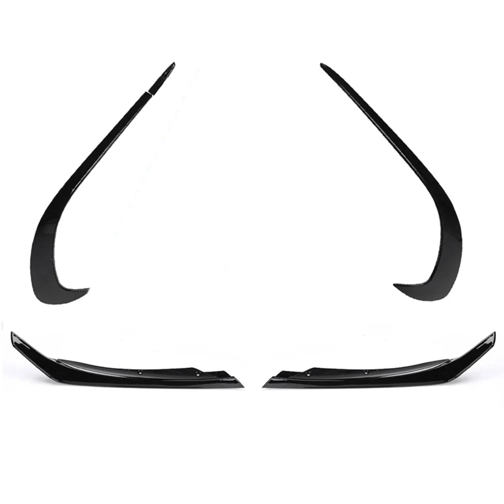 

Car Front Bumper Under Splitter Spoiler Canards Air Knife for Benz A Class W176 A180 A200 A220 A250 AMG A45 2016-2018