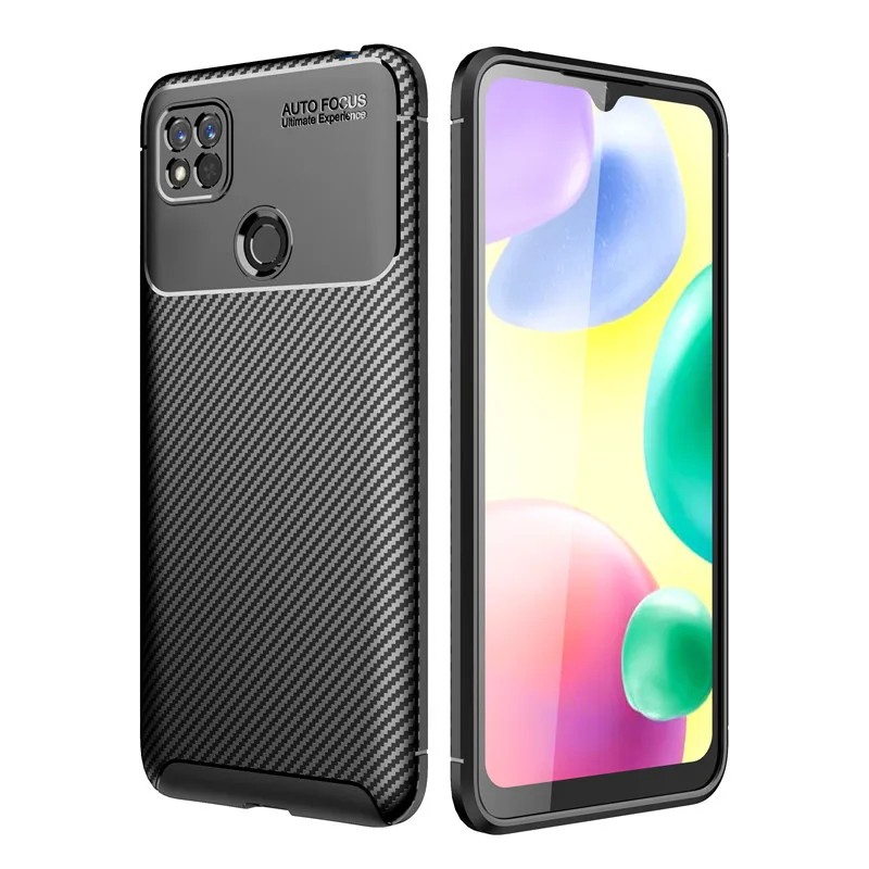 

Carbon Fiber Phone Case For Xiaomi 12S Ultra Poco X4 M4 Pro Redmi Note 11 Pro K50 10C 10A Shockproof Anti-Drop Slim Back Cover
