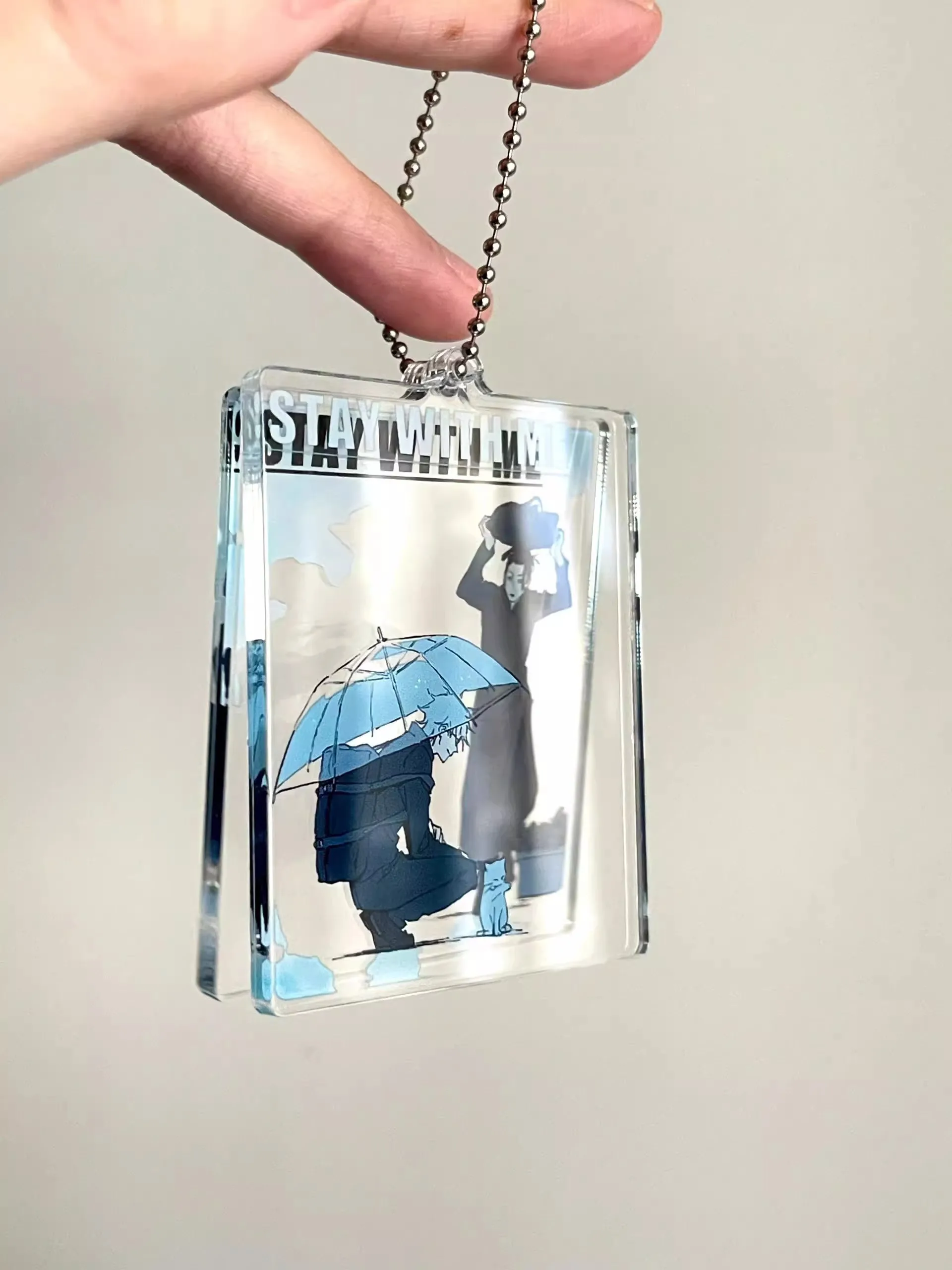 Брелок для ключей с мультяшным аниме двухуровневый акриловый брелок джуютсу