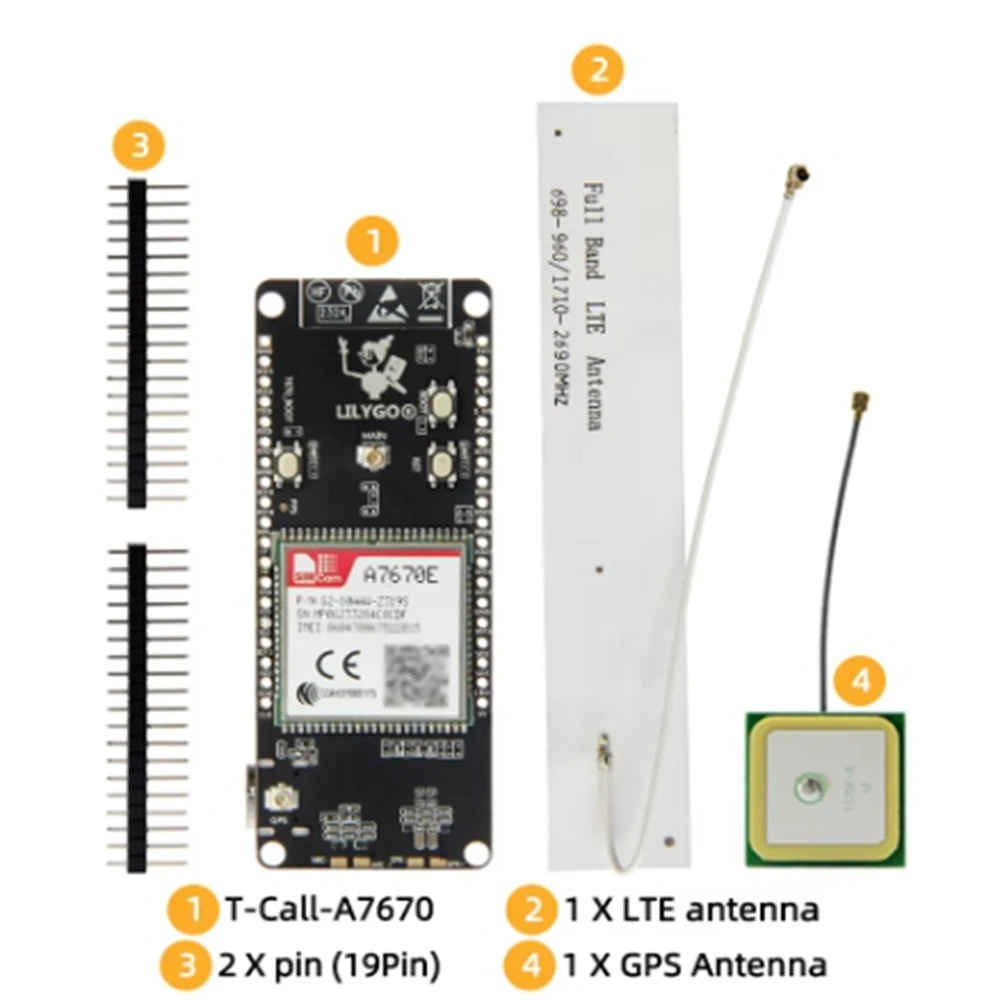 T-Call A7670 4g 2g esp32 Entwicklungs плата a7670e lte gsm Mobilfunk netz ESP32-WROVER-E WLAN Bluetooth-Funkmodul