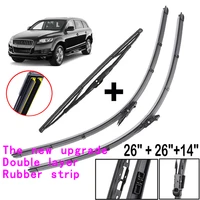 adohon front rear windshield wiper blades for audi q7 2006 2015 car accessories 2007 2008 2009 2010 2011 2012 2013 2014