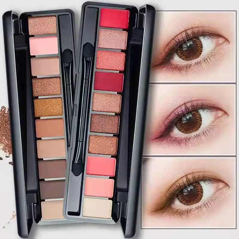 Палитра теней для век макияжа матовые перламутровые разноцветные хайлайтеры