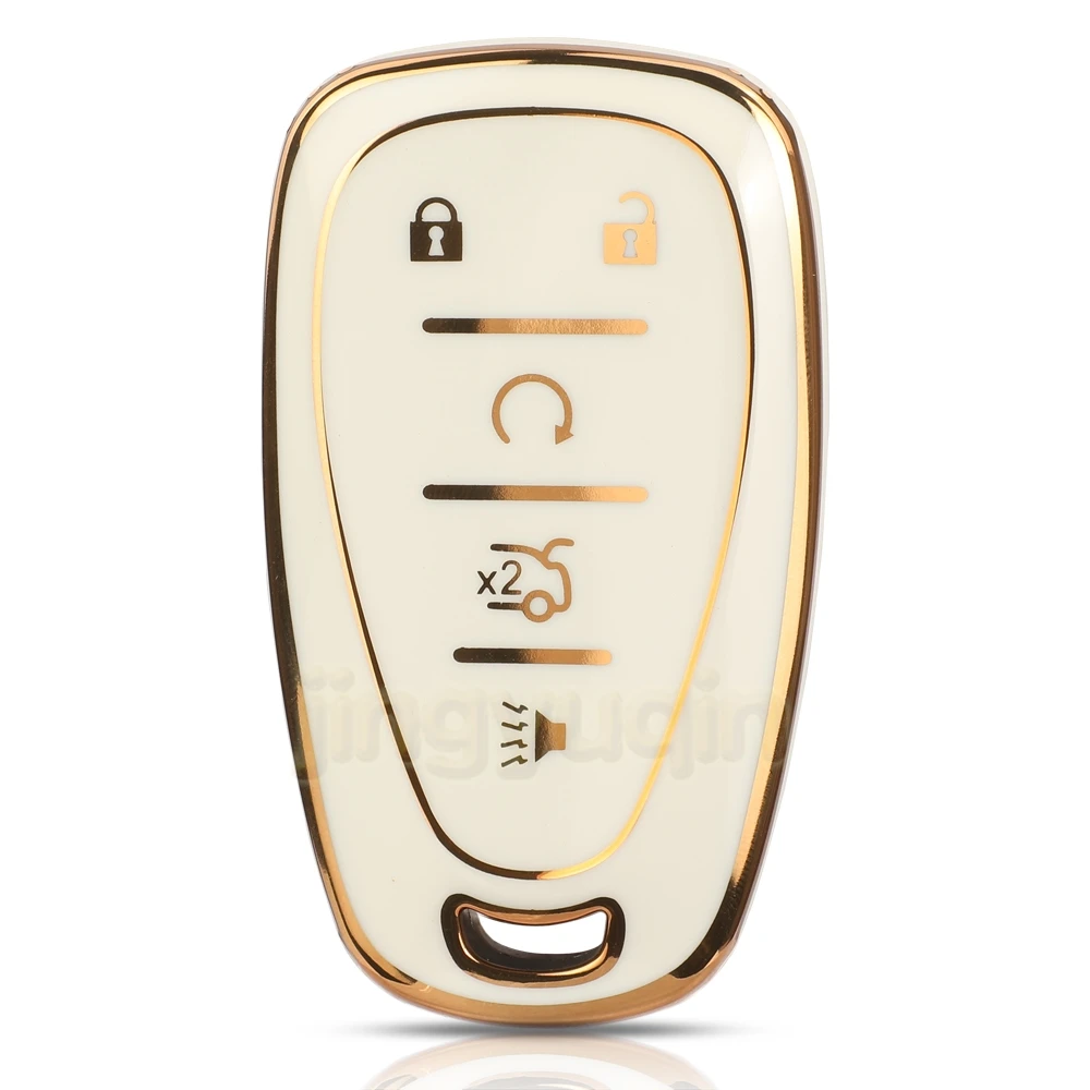 

Мягкий чехол Jingyuqin из ТПУ для Chevrolet Chevy, Malibu, Camaro, Cruze, подача искр, Equinox Sonic, вольт, болт, 5 кнопок, автомобильные ключи