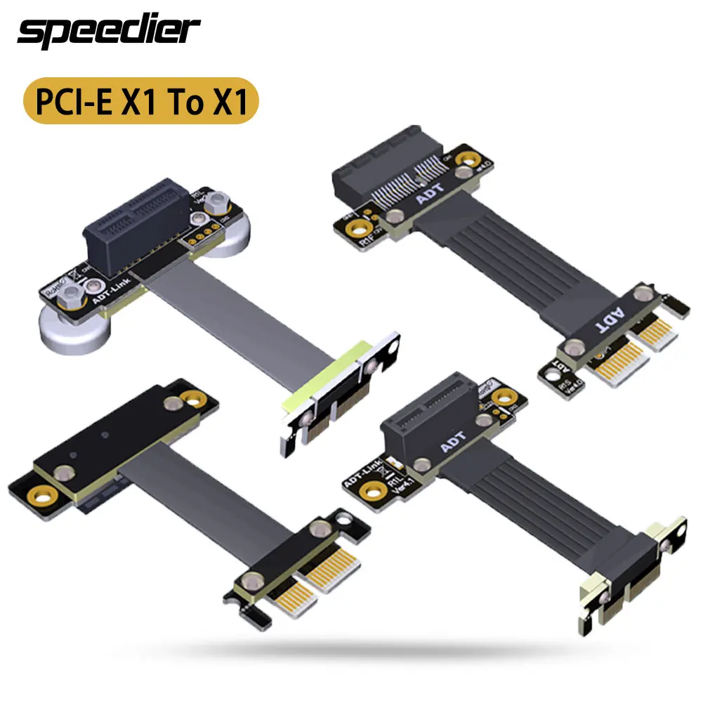 

ADT Riser PCI Express 4,0 3,0 X1 удлинитель двойная прямоугольная звуковая карта беспроводная сетевая карта 90 градусов PCI-E 1x Удлинительный кабель