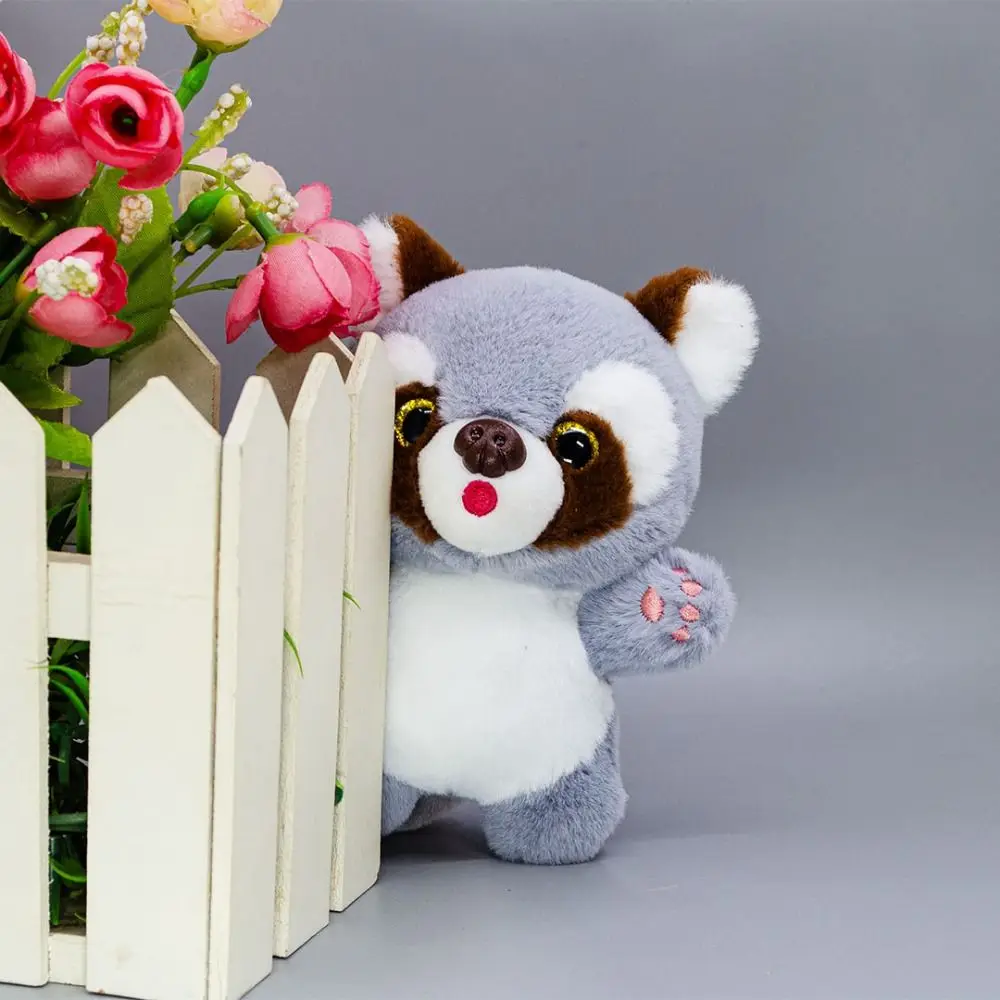 Raccoon Plush Keychain Stuffed Animals Pendant Cute Exquisite Animal Keyring Children Gift