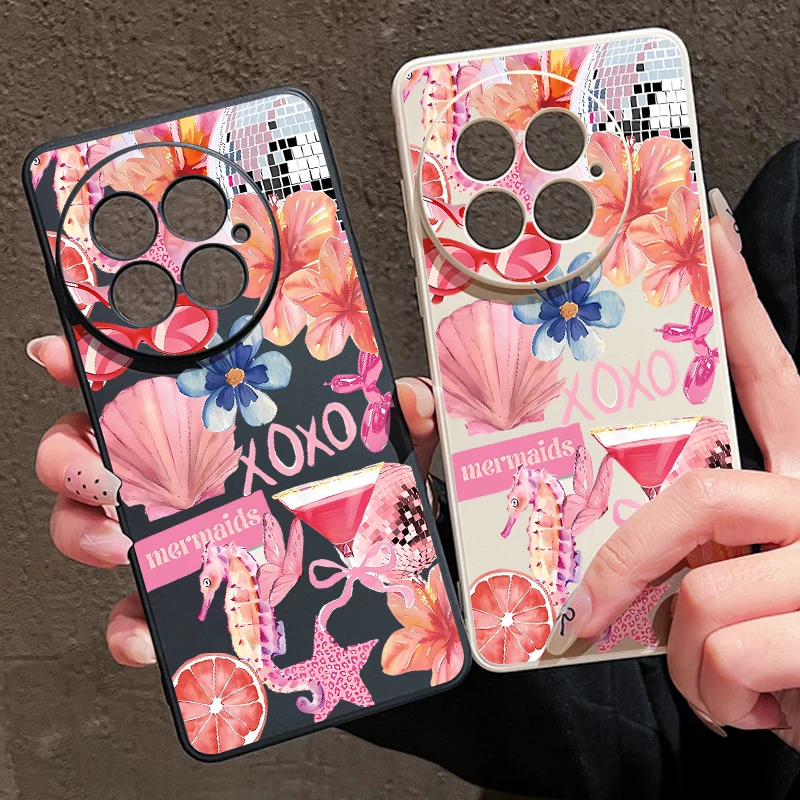 Фото Розовый чехол с мультяшным цветочным рисунком для OnePlus 15 13 13T 12, мягкий силиконовый чехол из ТПУ для Oneplus Nord 5 13R 12R 11R 5G №2
