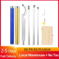 6 in 1 wood turning tools set woodworking chisel carbide changing plates cutter stainless steel bar aluminium handle wood