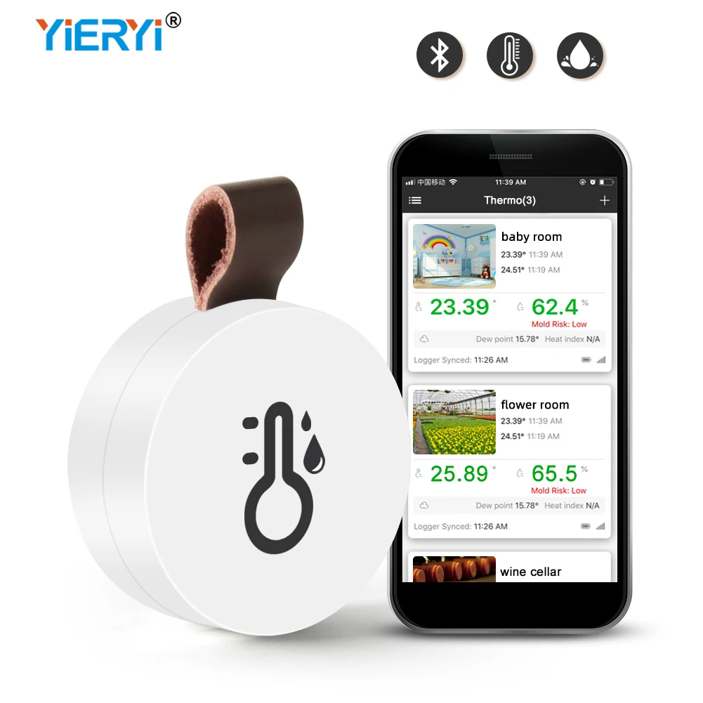 Умный Bluetooth 5 0 мини электронный термометр для хранения данных приложение монитор