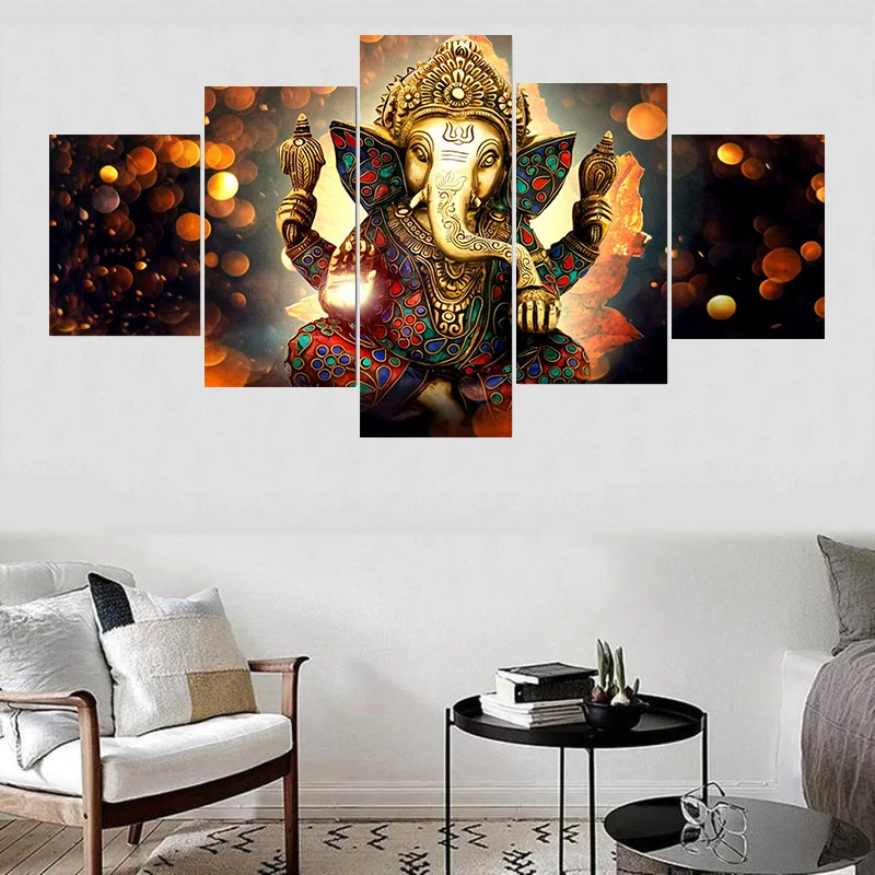 5 панелей/комплект Настенная картина в виде слона