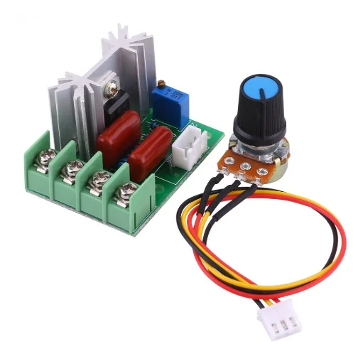 

2000W Thyristor Governor Motor Speed Regulation AC220V Voltage&Dimming&Temperature Regulating Module Potentiometer with Cable
