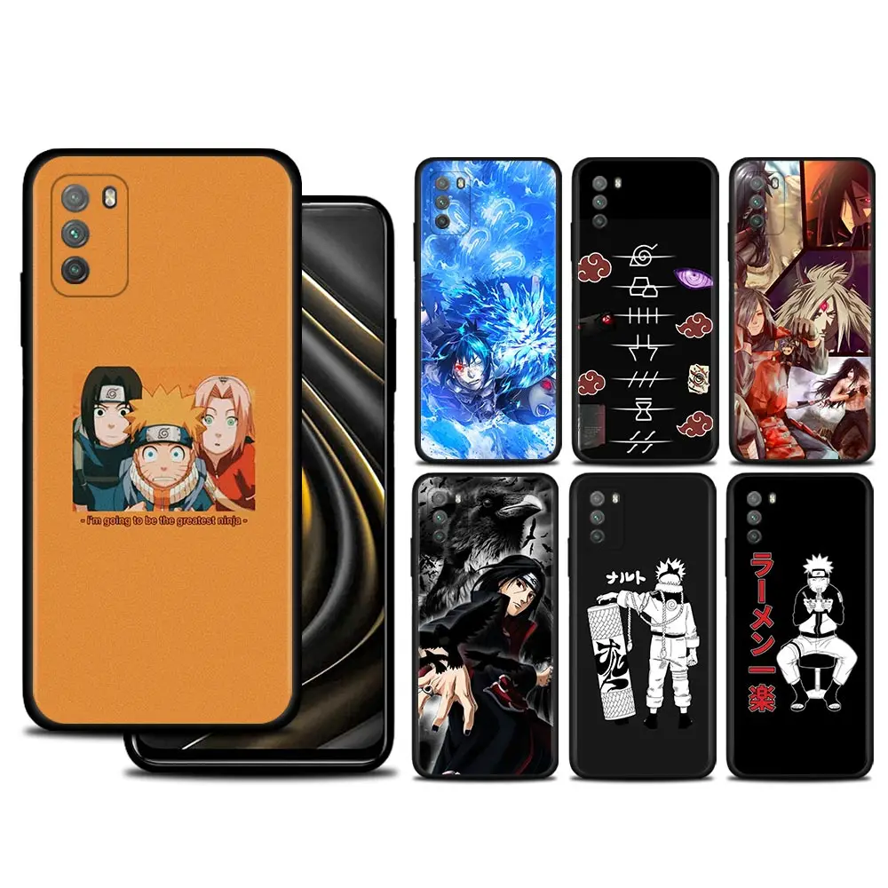 

Naruto Sasuke Uchiha Phone Case For Xiaomi 12 11T 10T Pro 11 Lite 9T Poco X3 GT X4 NFC M3 M4 Pro F3 Pocophone F1 Cover