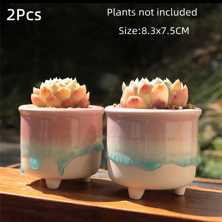 Керамические цветочные горшки для суккулентов 4 шт.