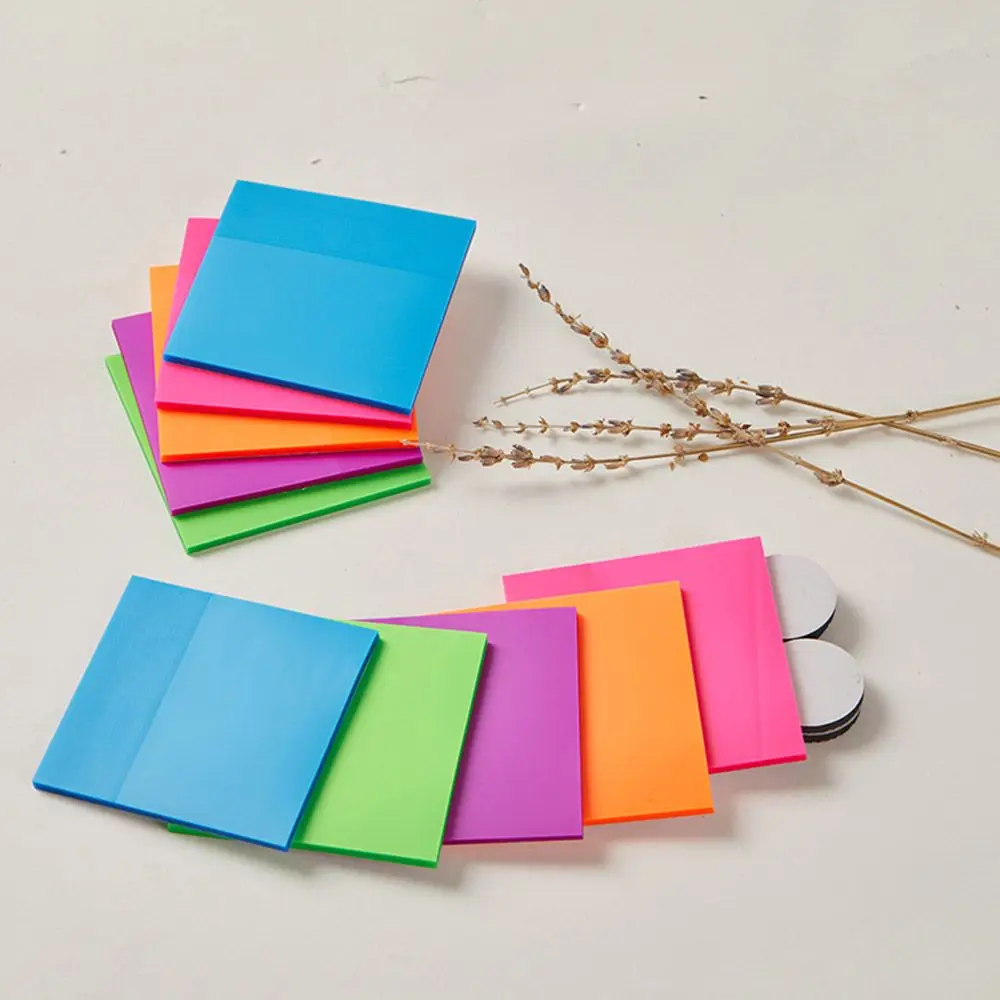 

Work Study Self-adhesive Waterproof Bookmark Diary Scrapbooking Memo Note Sticky Notes Memo Pad Transparent Notepad