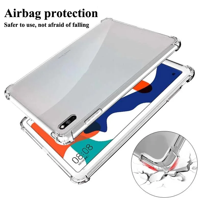 Чехол UPBGNG для Huawei MatePad 10 4 2022 прозрачный силиконовый мягкий чехол 11 / T10S T10