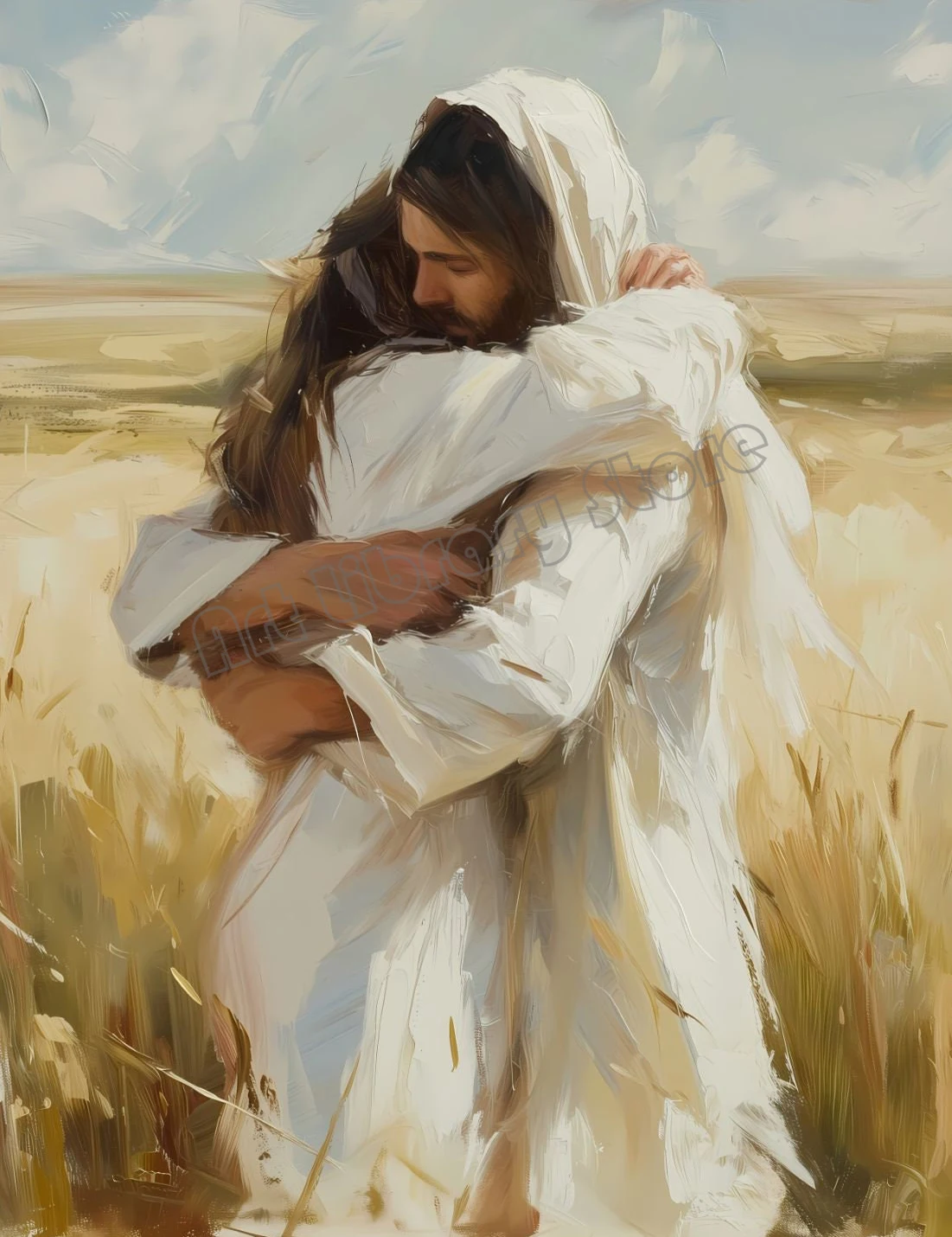 Религиозный постер «Иисус и Овечка» антон александрович борисов храбрая овечка притчи для