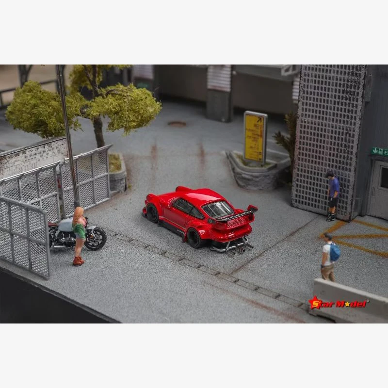 STAR в наличии 1:64 RWB 964 GT Tail красный, белый, литая под давлением модель автомобиля, сбор миниатюрных игрушек (art.: 3920cf3146b9f) - 3920cf3146b9f