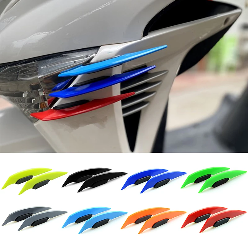 

1Pair Universal Motorcycle Winglet Aerodynamic Spoiler Dynamic Wing Decoration Sticker For Motorbike Scooter