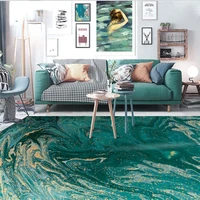 abstract sea water green gold pattern carpet floor mat customized living room decoration area rugs bedroom carpets