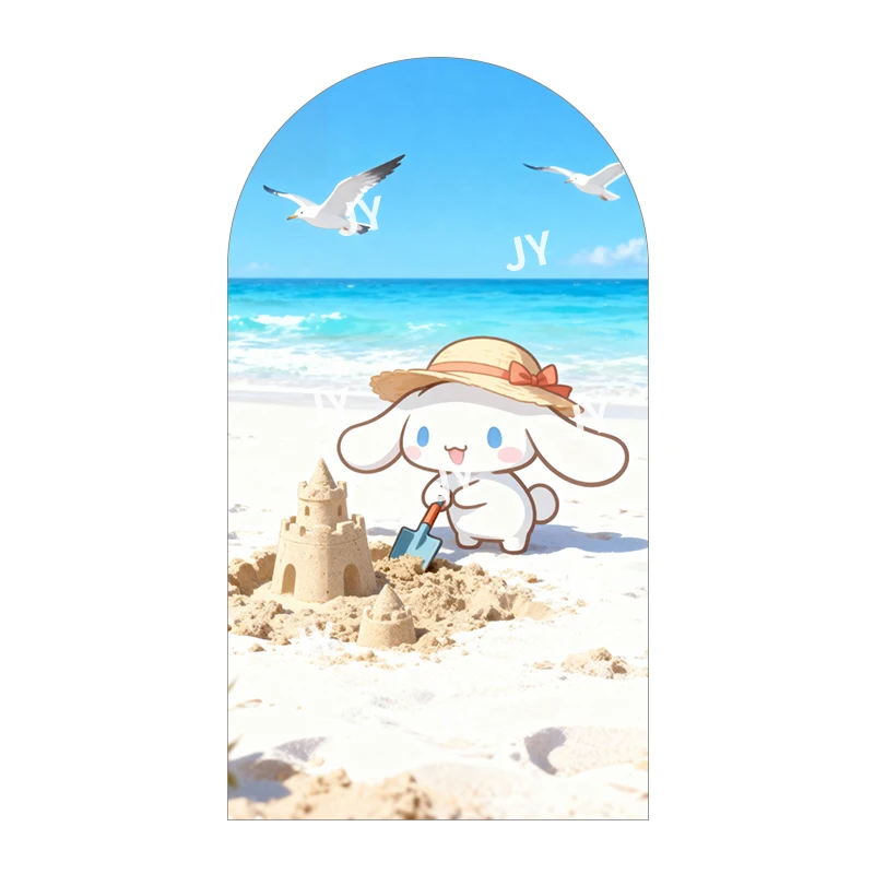Фото Фон-арка Sanrio Cinnamoroll для уличных мероприятий, декоративный реквизит для фотозоны в стиле каваи, для детских праздников и тематических мероприятий №3