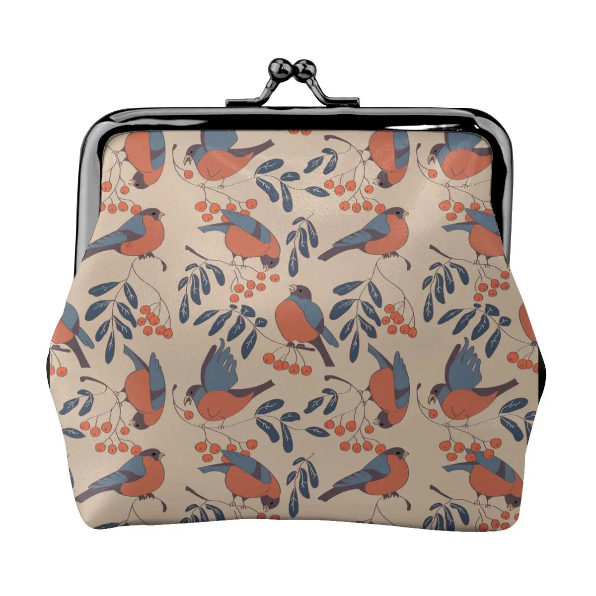 

Vintage Bullfinches Mini Small Wallet Change Bag Coin Purse Money Bag Key Earbuds Storage Bag