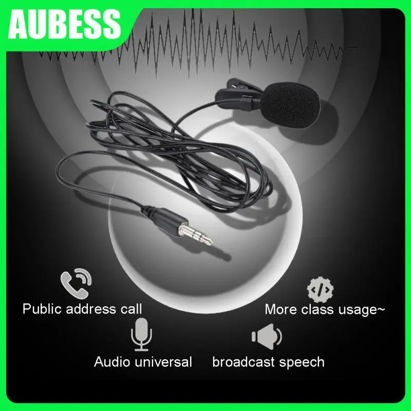 

Portable 3.5mm Mini Headset Microphone Lapel Lavalier Clip Microphone Phone Adapters Converters For PC Laptop Lound Speaker