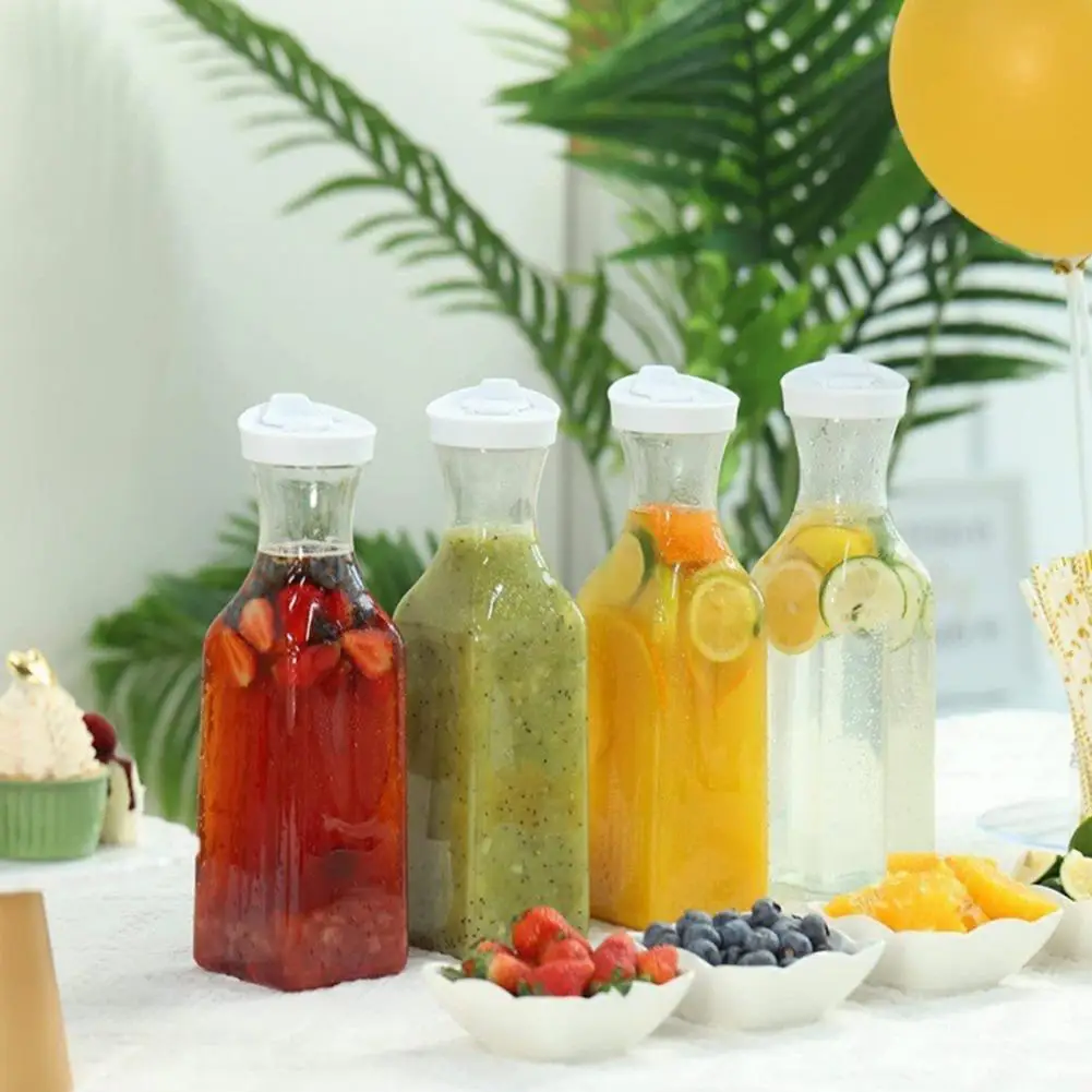 Квадратный графин для воды 1 5 л контейнеры сока с верхней крышкой прозрачный