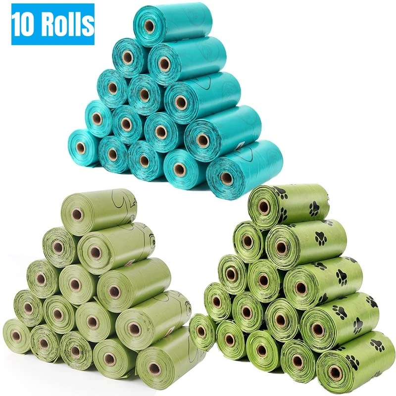 

10 Rolls Biodegradable Dog Poop Garbage Bags Outdoor Thickened Leak Proof Pets Waste Bags Eco-Friendly Pick-Up Poop Cleaning Bag