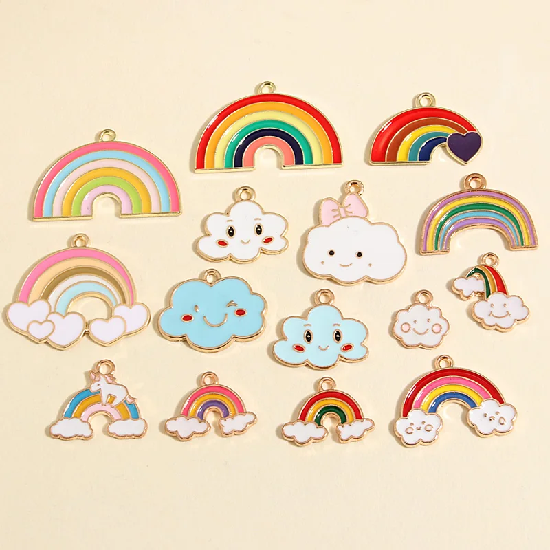 10 шт. Разноцветные Подвески с эмалью