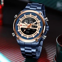 curren new blue mens watch men plaid pattern fashion sports lightweight watch mens waterproof quartz watch time