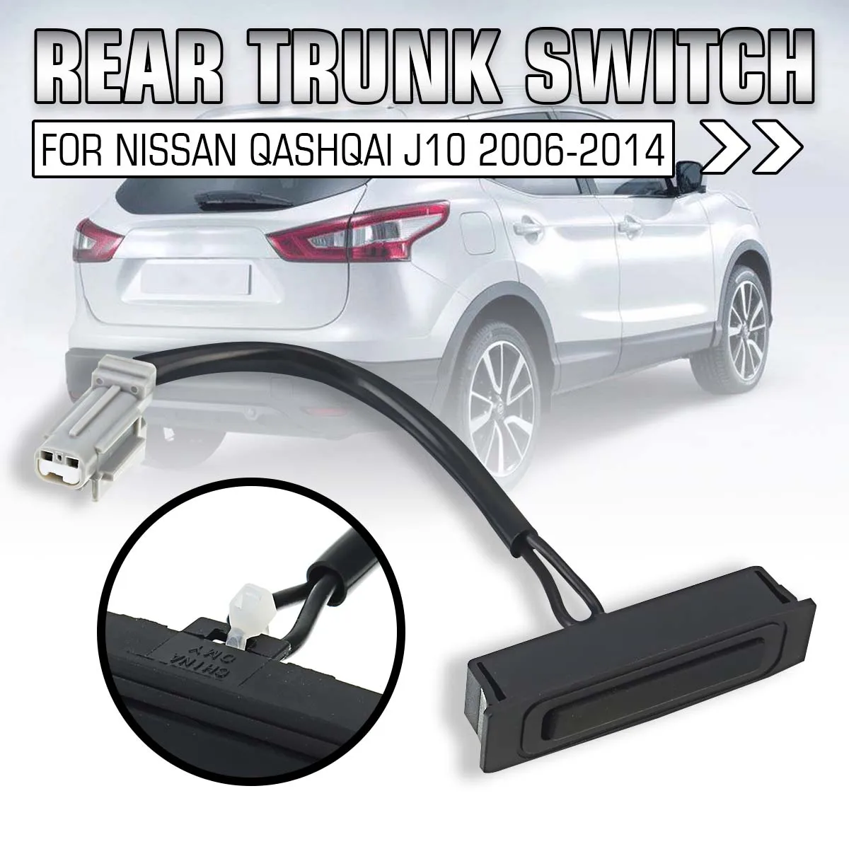 

Car Rear Trunk Tailgate Switch Handle 90602-JD004 90602-JD00B 90602JD004 For Nissan Qashqai J10 2006 2007 2008 2009 - 2014