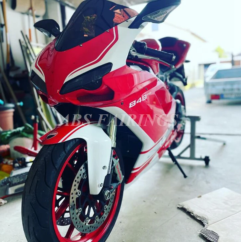 

New ABS Motorcycle Fairings Kits Fit For Ducati 848 1098 1198 2007 2008 2009 2010 2011 2012 07 08 09 10 11 12 Red White