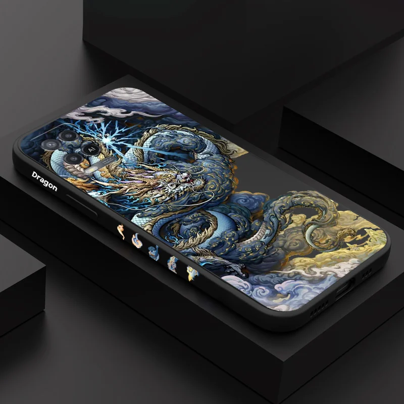 

Black Dragon Phone Case For OPPO A54 A74 A57 A78 A77 A96 A76 A36 A95 A12 A15 A15S A16 A16K A9 A5 2020 4G 5G Silicone Cover