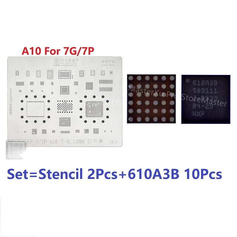 10pcs Amaoe BGA Stencil Kits for iPhone 7 6S 6 Pro A10 Chip 1610A3 610A3B ICs Reballing EMMC U2 Tristar Face ID Wifi NFC Balls |