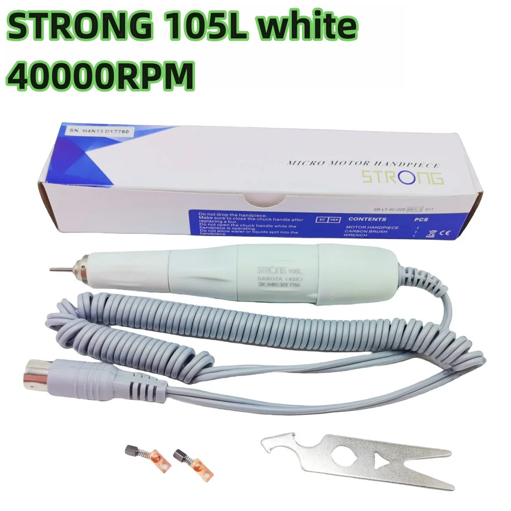Фото Мощный микромоторный шлифовальный станок для ногтей Strong 210 90 45K, машинка для маникюра, косметический наконечник 2,35 мм, 105L 102L H37L1 H200 M45C №3