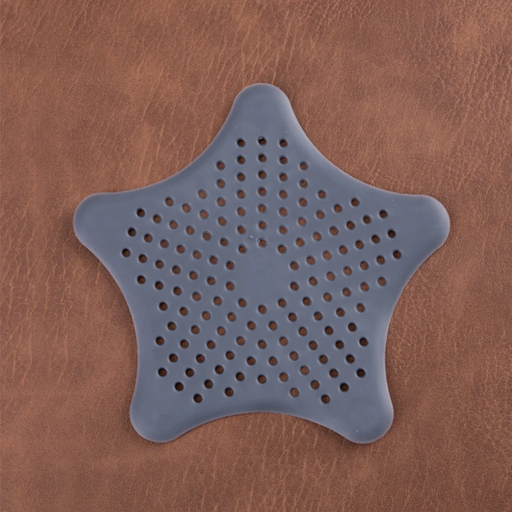 Star Shape Flexible Home Toilet Basin Floor Drain Hair Catcher With Suction Cup Green