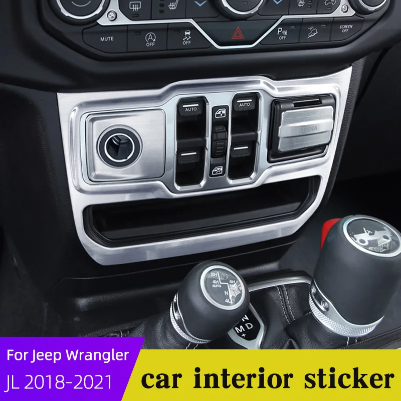 

Car Interior Sticker For Jeep Wrangler JL 2018-2021 Metal Anti-scratch And Wear-resistant Protective Decoration Accessories